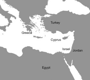 EAST MED E&P: OUR ASSETS map